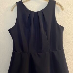 Forever 21 Navy Zip-Back Sleeveless Top